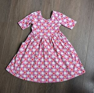 Hanna Andersson Pink and White Floral Dress